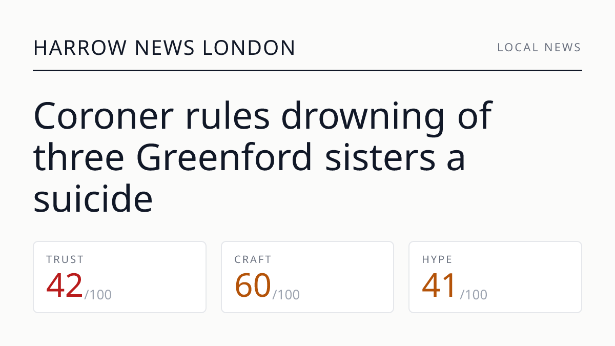 Coroner rules drowning of three Greenford sisters a suicide