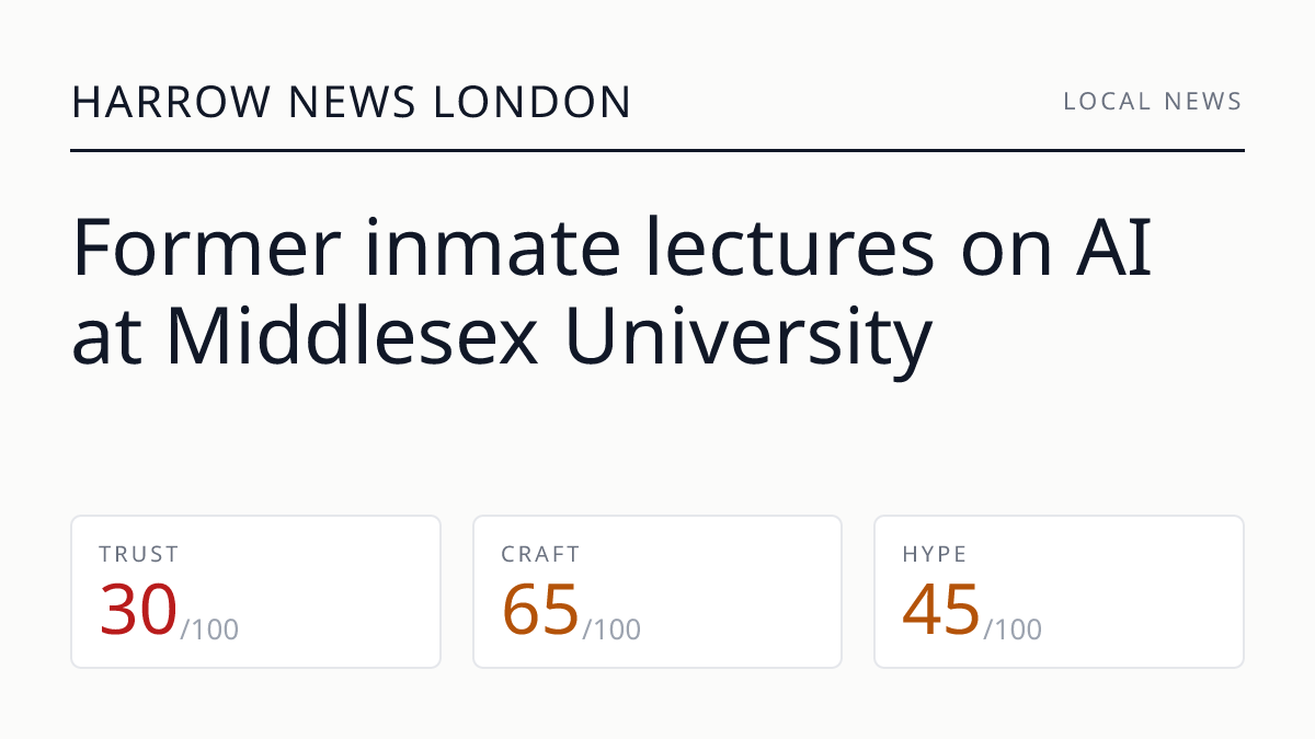 Former inmate lectures on AI at Middlesex University