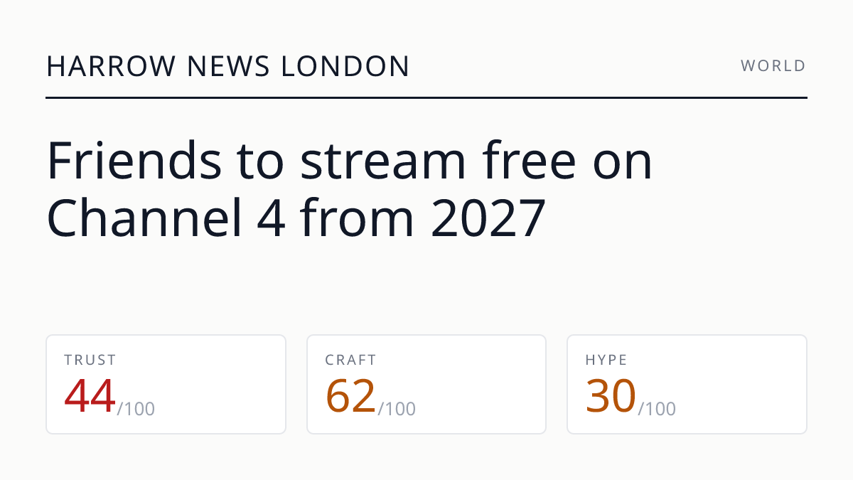 Friends to stream free on Channel 4 from 2027