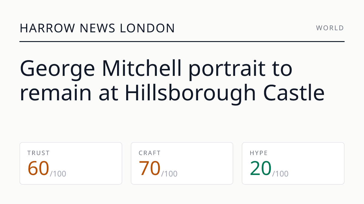 George Mitchell portrait to remain at Hillsborough Castle