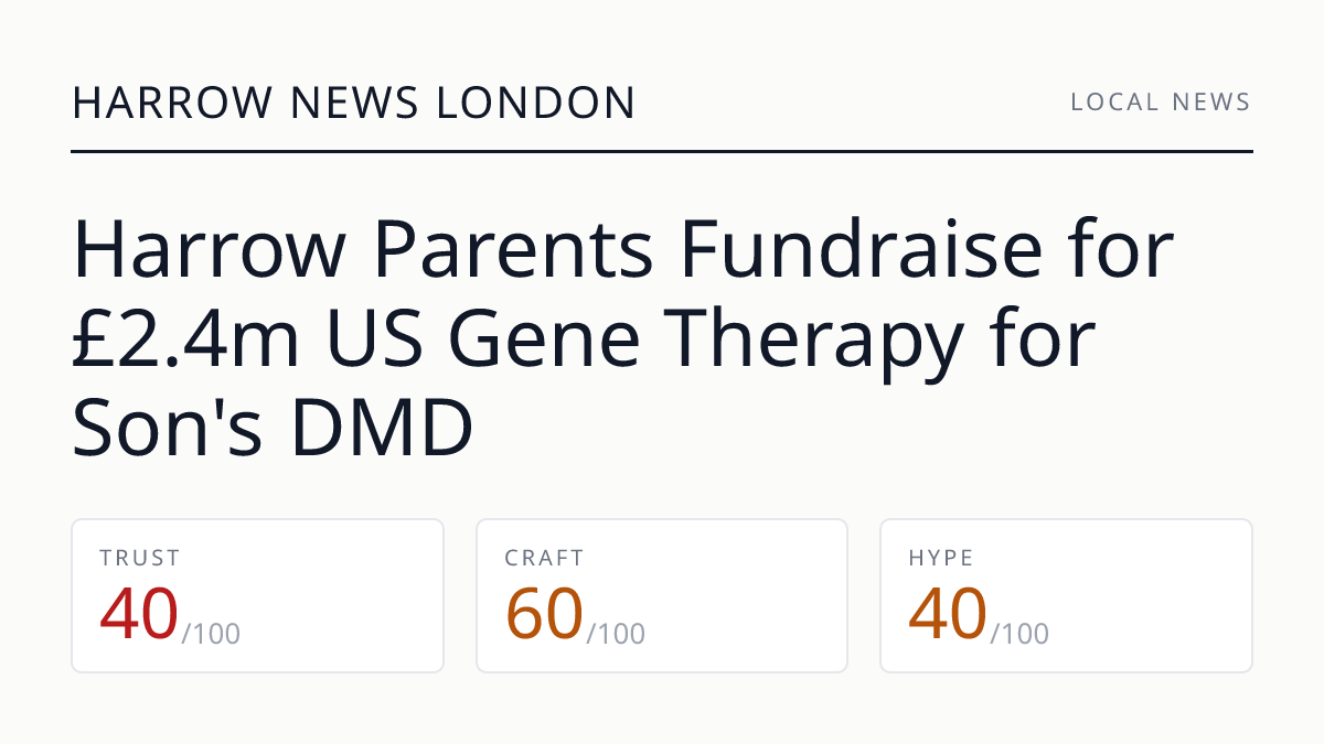 Harrow Parents Fundraise for £2.4m US Gene Therapy for Son's DMD