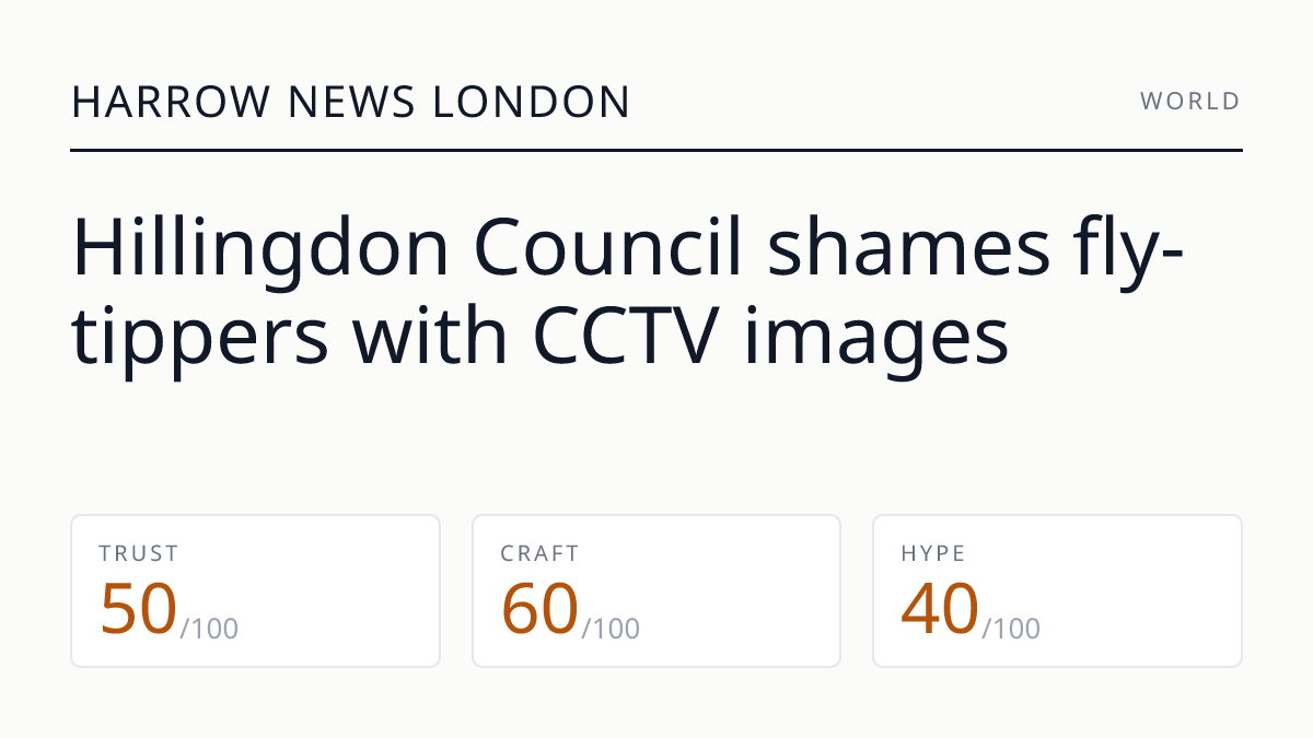 Hillingdon Council shames fly-tippers with CCTV images