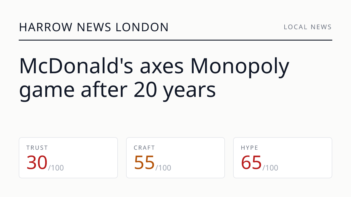 McDonald's axes Monopoly game after 20 years