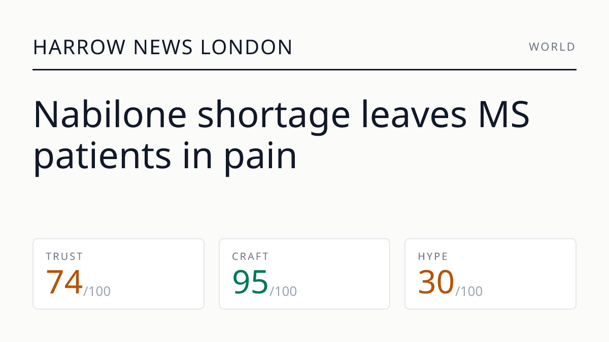 Nabilone shortage leaves MS patients in pain