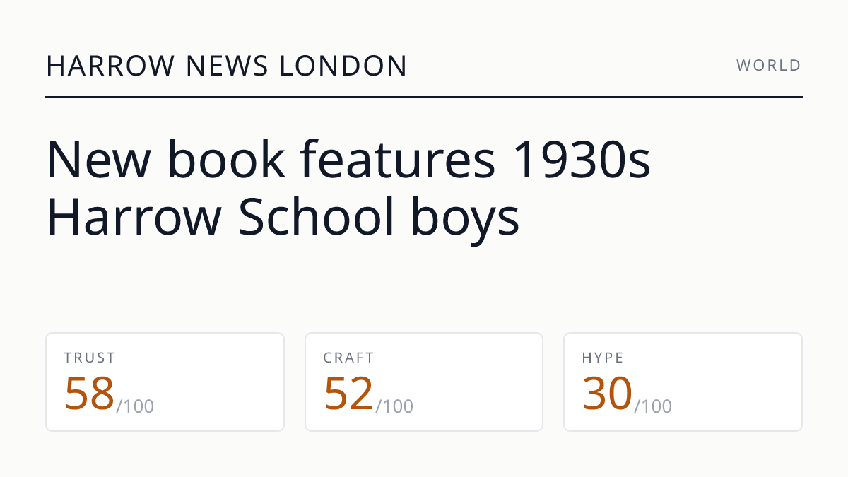New book features 1930s Harrow School boys