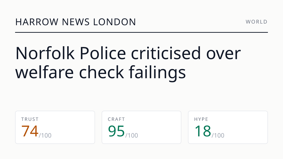 Norfolk Police criticised over welfare check failings