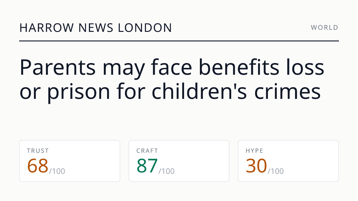 Parents may face benefits loss or prison for children's crimes