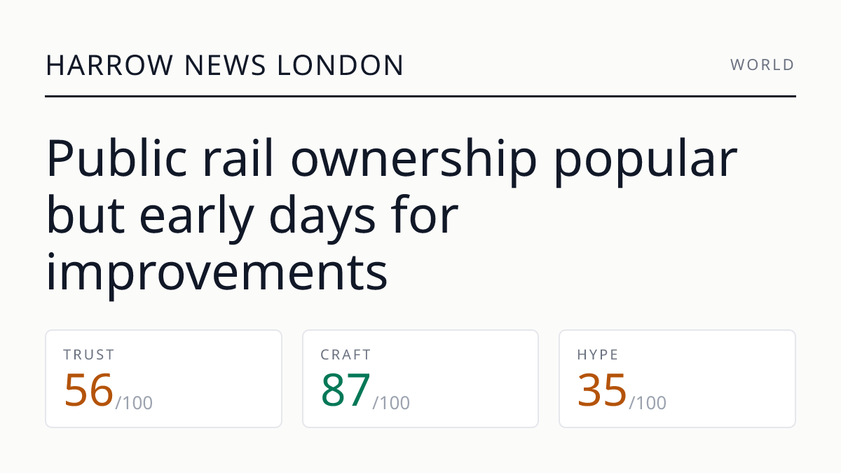 Public rail ownership popular but early days for improvements