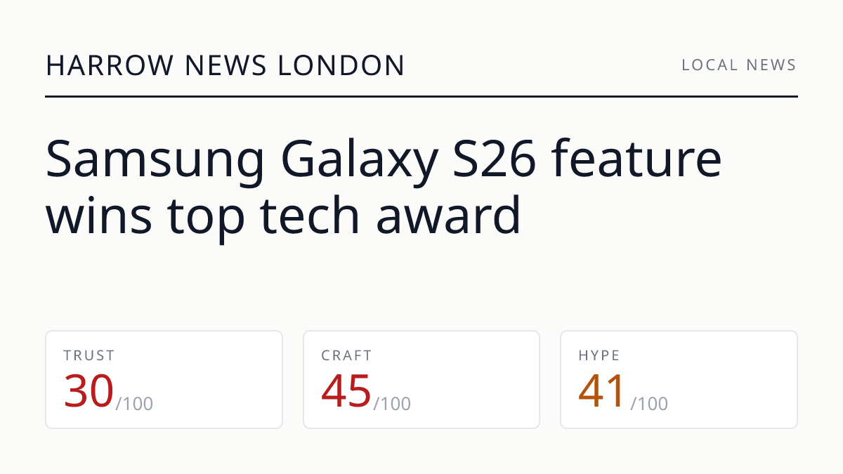Samsung Galaxy S26 feature wins top tech award