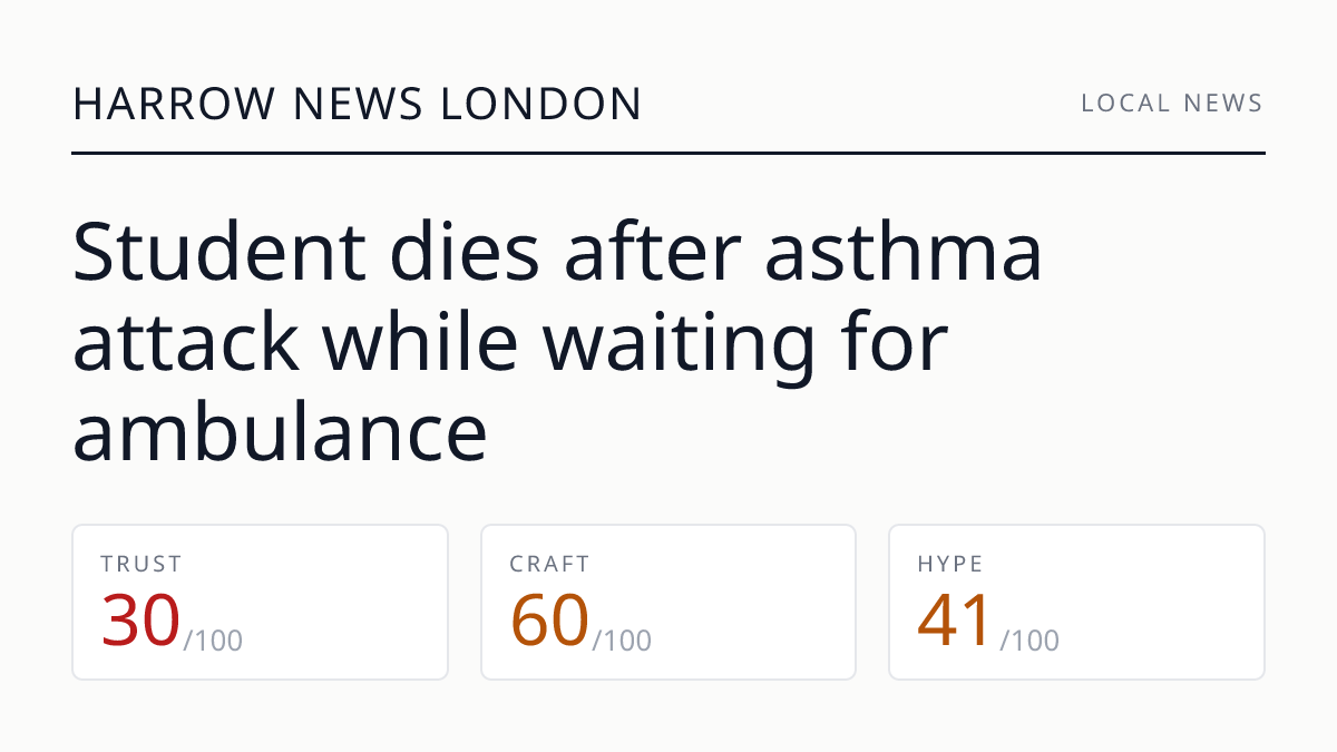 Student dies after asthma attack while waiting for ambulance