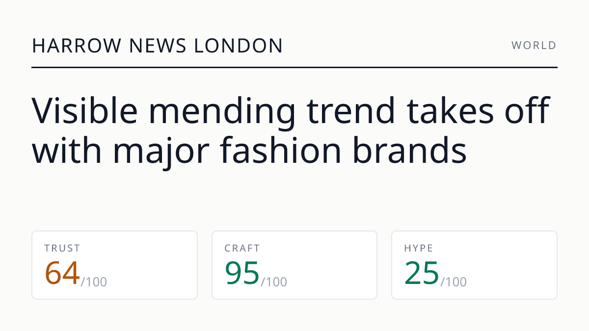Visible mending trend takes off with major fashion brands