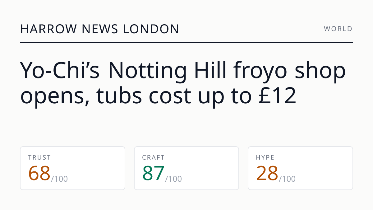 Yo‑Chi’s Notting Hill froyo shop opens, tubs cost up to £12